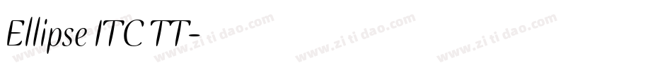 Ellipse ITC TT字体转换